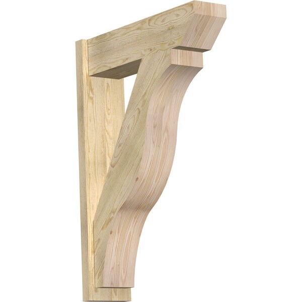 Ekena Millwork Funston Slat Rough Sawn Outlooker, Douglas Fir, 8"W x 30"D x 42"H OUT08X30X42FST06RDF - main
